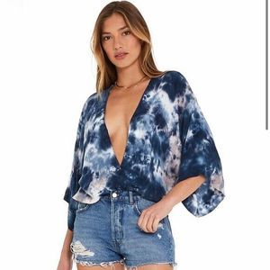 Young Fabulous & Broke Tia Top Midnight Tie Dye